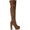 image:imageAllegra K Womens Platform Block Heel Leopard over Knee High Boots  65 M US