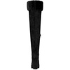image:imageAllegra K Womens Platform Faux Fur Zipper Chunky Heel Over Knee Thigh High BootsBlack