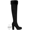 image:imageAllegra K Womens Platform Faux Fur Zipper Chunky Heel Over Knee Thigh High BootsBlack