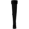 image:imageAllegra K Womens Platform Faux Fur Zipper Chunky Heel Over Knee Thigh High BootsBlack