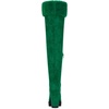 image:imageAllegra K Womens Platform Faux Fur Zipper Chunky Heel Over Knee Thigh High BootsEmerald Green
