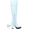 image:imageAllegra K Womens Platform Faux Fur Zipper Chunky Heel Over Knee Thigh High BootsSky Blue