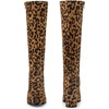 image:imageAllegra K Womens Side Zipper Chunky Heel Knee High Leopard Boots 10 M US 