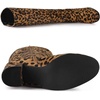 image:imageAllegra K Womens Side Zipper Chunky Heel Knee High Leopard Boots 75 M US 