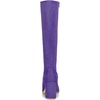 image:imageAllegra K Womens Side Zipper Chunky Heel Knee High Purple Boots 10 M US 