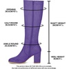 image:imageAllegra K Womens Side Zipper Chunky Heel Knee High Purple Boots 10 M US 