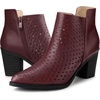image:imageAllegra K Womens Cut Out Boots Pointed Toe Chunky Low Heels Dressy Western Ankle Boots