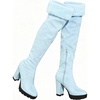 image:imageAllegra K Womens Platform Faux Fur Zipper Chunky Heel Over Knee Thigh High BootsSky Blue