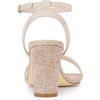 image:imageAllegra K Womens Chunky Heel Raffia Heels Bohemia Square Toe Slingback Strappy Linen SandalsBeige