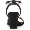 image:imageAllegra K Womens Chunky Heel Raffia Heels Bohemia Square Toe Slingback Strappy Linen SandalsBlack