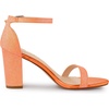 image:imageAllegra K Womens Glitter Ankle Strap Chunky Heels Orange Sandals  7 M US