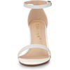 image:imageAllegra K Womens Glitter Ankle Strap Chunky Heels White Sandals  6 M US