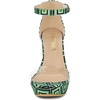 image:imageAllegra K Womens Printed Clear Platform Chunky Heel Green Sandals  75 m US