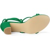 image:imageAllegra K Womens Strappy Lace Up Chunky Heeled Green Heels Sandals 85 m US