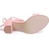 image:imageAllegra K Womens Tie Up Strappy Heels Light Pink Chunky High Heels Sandal 65 M US