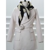 image:imageAllegra K Rhombus Shape Knit Scarf for Women Geometry Striped Pattern Winter Warm Shawl