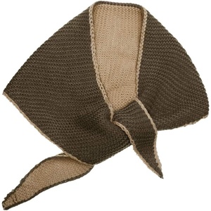 image:imageAllegra K Triangle Knit Scarves for Women Solid Color Winter Warm Shawl Two Tune