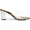 image:imageAllegra K Womens Clear Glitter Chunky Heels Slide Heel Sandals