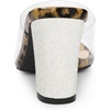 image:imageAllegra K Womens Clear Glitter Chunky Heels Slide Heel Sandals