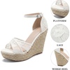 image:imageAllegra K Womens Espadrilles Lace Wedges Wedge SandalsFlower White