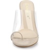 image:imageAllegra K Womens Ring Clear Chunky Heels Slide Heel Sandals