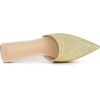 image:imageAllegra K Womens Slip On Glitter Heels Pointed Toe Slide Mules