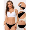 image:imageAllegra K Womens Underwear Satin Invisible Bikini Comfortable NoShow ThongsBlack