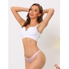 image:imageAllegra K Womens Underwear Satin Invisible Bikini Comfortable NoShow ThongsPink