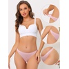 image:imageAllegra K Womens Underwear Satin Invisible Bikini Comfortable NoShow ThongsPink