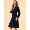 image:imageAllegra K Womens Velvet Bathrobe Soft Lounge Pajamas Sleepwear Tie Waist Flannel Robe