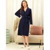 image:imageAllegra K Womens Velvet Bathrobe Soft Lounge Pajamas Sleepwear Tie Waist Flannel Robe
