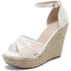 image:imageAllegra K Womens Espadrilles Lace Wedges Wedge SandalsFlower White