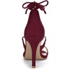image:imageAllegra K Womens Stiletto Heel Laceup Sandals  3 34 inches Heel Open Toe Comfortable Faux Suede perfect for Evening Party Wedding Date NightBurgundy