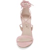 image:imageAllegra K Womens Stiletto Heel Laceup Sandals  3 34 inches Heel Open Toe Comfortable Faux Suede perfect for Evening Party Wedding Date NightLight Pink