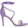 image:imageAllegra K Womens Stiletto Heel Laceup Sandals  3 34 inches Heel Open Toe Comfortable Faux Suede perfect for Evening Party Wedding Date NightPurple