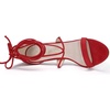 image:imageAllegra K Womens Stiletto Heel Laceup Sandals  3 34 inches Heel Open Toe Comfortable Faux Suede perfect for Evening Party Wedding Date NightRed