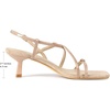 image:imageAllegra K Strappy Heels for Women Slingback Square Toe Kitten Heels SandalsNude