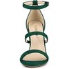 image:imageAllegra K Women Open Toe Triple Straps Stiletto High Green Heel Sandals 10 m US