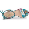 image:imageAllegra K Womens Block Heel Lace Up Sandals  2 38 inches Heel Flower PrintedComfortable Faux Suede perfect for Evening Party Wedding Date NightLake Blue
