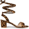 image:imageAllegra K Womens Block Heel Lace Up Sandals  2 38 inches Heel Flower PrintedComfortable Faux Suede perfect for Evening Party Wedding Date NightLeopard Print