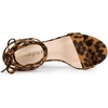 image:imageAllegra K Womens Block Heel Lace Up Sandals  2 38 inches Heel Flower PrintedComfortable Faux Suede perfect for Evening Party Wedding Date NightLeopard Print