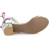 image:imageAllegra K Womens Block Heel Lace Up Sandals  2 38 inches Heel Flower PrintedComfortable Faux Suede perfect for Evening Party Wedding Date NightMint Green