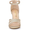 image:imageAllegra K Womens Glitter Ankle Strap Stiletto Heels SandalsLight Gold