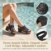 image:imageAllegra K Womens Peeptoe Glitter Hollow Out Platform Adjustable Buckle Strap SandalsBlack