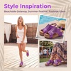 image:imageAllegra K Womens Peeptoe Glitter Hollow Out Platform Adjustable Buckle Strap SandalsPurple