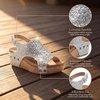 image:imageAllegra K Womens Peeptoe Glitter Hollow Out Platform Adjustable Buckle Strap SandalsSilver