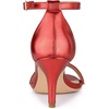 image:imageAllegra K Womens Rhinestone Sandals Stiletto Heels  3 18 inches Heel Ankle Strap Comfortable Faux Leather perfect for Evening Party Wedding Date NightRed