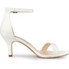 image:imageAllegra K Womens Rhinestone Sandals Stiletto Heels  3 18 inches Heel Ankle Strap Comfortable Faux Leather perfect for Evening Party Wedding Date NightWhite