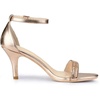 image:imageAllegra K Womens Rhinestone Sandals Stiletto Heels  3 18 inches Heel Ankle Strap Comfortable Faux Leather perfect for Evening Party Wedding Date NightRose Gold
