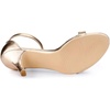 image:imageAllegra K Womens Rhinestone Sandals Stiletto Heels  3 18 inches Heel Ankle Strap Comfortable Faux Leather perfect for Evening Party Wedding Date NightRose Gold